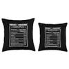 Awesome Emergency Management Profession Design Funny Job Title Worker Nutrition Facts Emergency Management Throw Pillow, 16x16, Multicolor view 3