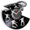 12 Inch Round Wall Clock Skateboard Wall Clock Skater Boy Sliding Plate Silent Home Decor Sport Lover Skateboarding Vintage Vinyl Record Hanging Watch view 1