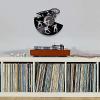 12 Inch Round Wall Clock Skateboard Wall Clock Skater Boy Sliding Plate Silent Home Decor Sport Lover Skateboarding Vintage Vinyl Record Hanging Watch view 3