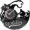12 Inch Wall Vinyl Decorative Wall Clocks Surf Rider Vinyl LP Record Wall Clock Surfboard Summer Coastal Surf Beach Craft Disk Decor Hanging Cool Watch view 2