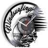 12 Inch Wall Vinyl Decorative Wall Clocks Windsurfing Wall Clock Made of Real Vinyl Record Water Sports Surfing Laser Cut Wall Watch Gifts for Windsurfer view 1