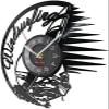 12 Inch Wall Vinyl Decorative Wall Clocks Windsurfing Wall Clock Made of Real Vinyl Record Water Sports Surfing Laser Cut Wall Watch Gifts for Windsurfer view 2