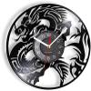 12In Wall Clock Silent Non-Ticking Dragon Vinyl Music Record Wall Clock Exotic Animals Spiritual Symbol Decor Medieval Artwork Watch view 1