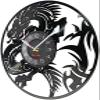 12In Wall Clock Silent Non-Ticking Dragon Vinyl Music Record Wall Clock Exotic Animals Spiritual Symbol Decor Medieval Artwork Watch view 2
