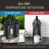 Airpot Coffee Dispenser With Pump, Black - 12 Hours Hot Water Dispenser with Pump, 36 Hours Cold - Coffee Thermal Carafe for Hot Drinks, Tea Flask for Beverages -Large Carafe w/ One-Handed Dispensing view 2