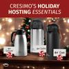 Airpot Coffee Dispenser With Pump, Black - 12 Hours Hot Water Dispenser with Pump, 36 Hours Cold - Coffee Thermal Carafe for Hot Drinks, Tea Flask for Beverages -Large Carafe w/ One-Handed Dispensing view 3