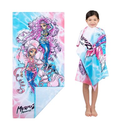 Mermaze Super Soft Cotton Bath/Pool/Beach Towel, 58 in x 28 in, (Official Mermaze Product) by Franco