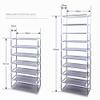 9 Tier Shoe Rack with Dustproof Cover, 27 Pairs Portable Vertical Shoe Rack Storage Organizer with Nonwoven Fabric Cover Cabinet for Closet & Entryway, Wine Red view 2