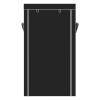 7 Tier Shoe Rack with Dustproof Cover, 36 Pairs Portable Vertical Double Row Shoe Rack Storage Organizer with Nonwoven Fabric Cover Cabinet for Closet & Entryway, Black view 4