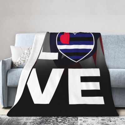 Qauirfe Leather Pride Flag Love LGBTQ Throw Lightweight Blankets Bed Sofa Warm Cozy Fluffy Throw Plush 50"X40" Blanket