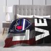 Qauirfe Leather Pride Flag Love LGBTQ Throw Lightweight Blankets Bed Sofa Warm Cozy Fluffy Throw Plush 50"X40" Blanket view 4