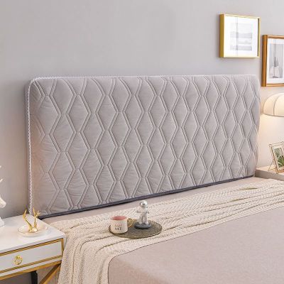 CAMZ Velvet Thicken Bed Headboard Slipcover for Twin Queen Full Cal King Size, Quilted Old Headboard Cover Dustproof Protector Cover Washable