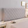 CAMZ Velvet Thicken Bed Headboard Slipcover for Twin Queen Full Cal King Size, Quilted Old Headboard Cover Dustproof Protector Cover Washable view 1