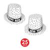 Beistle Tuxedo New Year's Eve Assortment For 50 People - NYE Party Supplies - Hats, Tiaras, Horns, Beads, Black/White view 3