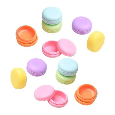 LALAFINA Earring Box 12pcs Box Travel Candy Refillable Colorful Shaped Pill Holder Macaron Creative Ring Pot Case Container Storage Lotion Cute Jewelry for Cream Mini Jar Mini Macaron