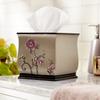 Zahari Home 2pc Larrisa Floral Bathroom Decor Set Waste Basket for Bathroom & Tissue Cover Modern Classic Contemporary Decor Stylish Unique Design Beautiful Bathroom Accessories Set view 3