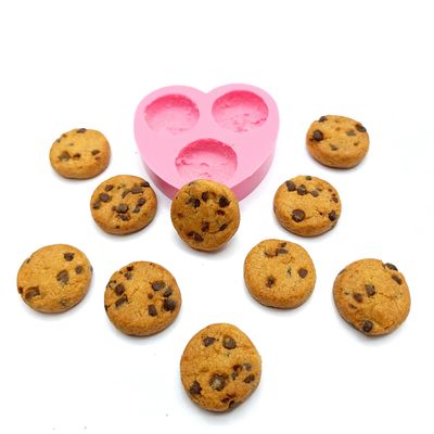 Chocolate chips cookies mold wax melts | Multi-Project Silicone mold chocolate chip cookies 3 cavities mold