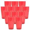 TrueCraftware- 24 oz. Diamond Tumbler/Drinking Cups Red Polycarbonate Set of 12-Premium Iced Tea Glasses Stackable Reusable Drinking Glasses Dishwasher Safe Break-Resistant for Home Restaurants view 1