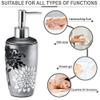 Zahari Home 4pc Erica Bathroom Accessories Sets Modern Classic Soap Dispenser, Tumbler, Tooth Brush Holder and Soap Dish Holder Unique Design Grey Bathroom Set view 3