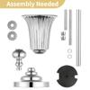 0052-Silky Silk Flower Vase| Wedding Table Centerpiece |Event Flowers Rack |Flower Vase Road Leading Vase for Engagement & Home Decor. (28.35" x 5.12" Inches, Silver) view 2