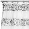 Zahari Home Sinatra Bathroom Shower Curtain Set - 13pc Classic White Shower Curtain & Hooks - Unique Design view 4