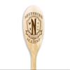 Wednesday Spoons Set Of 4 Funny Wooden Spoons Inspired Wednesday Thing Nevermore Academy Ophelia Hall Wednesday TV Horror Movie Fan Art Gift (4 Spoons + Bag) view 3