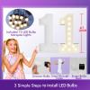 4FT 2026 Light Up Numbers Pre-Cut Frame Giant Marquee Numbers, Graduation, Grad 2026 Decoration view 2