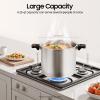 23 Quart Pressure Canner with Gauge & Release Valve Aluminum Alloy Cooker Pot, Explosion Proof Pressure Cookers Pressure Pot for Steaming and Stewing with Safety Lock and Anti-scald Insulated Handle view 2
