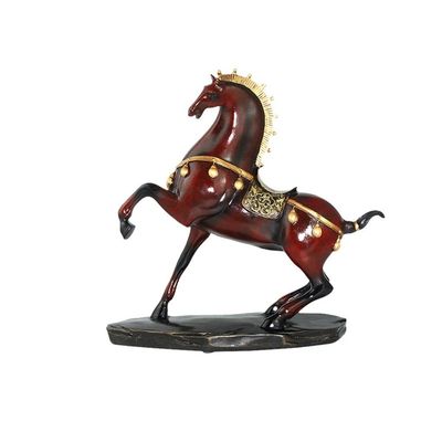 KIZQYN Table Desktop Decor Modern War Horse Statue Decor Ornaments Guest Wine Cabinet Decoration Home Study Desk Creative Resin Animal Sculpture Ornament Statue Ornament (Color : 1)