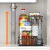 AOSITE Pull Out Cabinet Organizer 2 Tier Bathroom Under Sink Organizers and Storage Kitchen Small Under Sink Storage with Sliding Drawers Under Kitchen Sink Organizer Sliding Cabinet Pull Out Shelves view 1