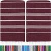 HAVLULAND |Pack of 2| Turkish Beach Towels Oversized 39x71, 100% Turkish Cotton Sand Free Quick Dry Absorbent Towel Travel Blanket for Adults Beach Gift Beach Essentials - Burgundy view 1