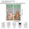 Rustic Animal Curtains, Wild Forest Animal Bear Fox Deer Kids Window Treatments for Living Room Bedroom, Farmhouse Woodland Blackout Drapes 2 Panel Sets, 63x72 Inch view 2