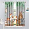 Rustic Animal Curtains, Wild Forest Animal Bear Fox Deer Kids Window Treatments for Living Room Bedroom, Farmhouse Woodland Blackout Drapes 2 Panel Sets, 63x72 Inch view 4