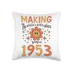 71 Birthday Making the world a better place since 1953 Throw Pillow view 1