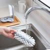 Jerliflyer Wall Suction Cup Washing Brush, Bar Glass Washer for Sink with Strong Base 360 Cleaning Cups Bottles Brush (Gray) view 3