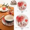 ALAZA Red Love Heart Bicycle Valentine's Day PotHolders Trivets Set Cotton Hot Pot Holders Set Farmhouse Coasters,Hot Pads,Hot Mats for Kitchen Counter Decorative view 3