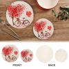 ALAZA Red Love Heart Bicycle Valentine's Day PotHolders Trivets Set Cotton Hot Pot Holders Set Farmhouse Coasters,Hot Pads,Hot Mats for Kitchen Counter Decorative view 4