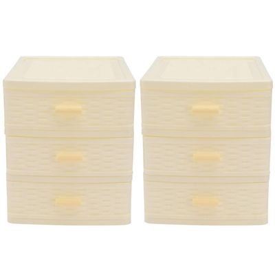 CALLARON 2pcs Desktop Storage Box Organizer Multi-functional Drawer Organizer for Cosmetics and Sundries Stylish Cosmetic Storage for Tidy Dressing Table and Bedroom