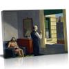 Modern Painting Edward Hopper Canvas Wall Art Canvas Painting Posters Prints Wall Pictures for Living Room Home DecorationHotel by a RailroadFramed-50x65cm(19.7x25.6in) view 1