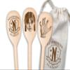 Wednesday Spoons Set Of 3 Funny Wooden Spoons Inspired Wednesday Thing Nevermore Academy Ophelia Hall Wednesday TV Horror Movie Fan Art Gift (3 Spoons Set + Engraved Bag) view 1