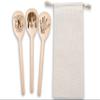 Wednesday Spoons Set Of 3 Funny Wooden Spoons Inspired Wednesday Thing Nevermore Academy Ophelia Hall Wednesday TV Horror Movie Fan Art Gift (3 Spoons Set + Bag) view 1