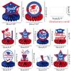 2026 Graduation Party Decorations 10PCS Red Blue Graduation Honeycomb Centerpieces Congrats Grad Honeycomb Table Centerpieces Class of 2026 3D Table Topper Decor for Graduation Party Favor Supplies view 4