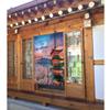 JCETUNO Chinese Japanese Noren Doorway Curtain Linen Printed Hanging Door Tapestry for Sushi Kitchen Home Decoration,Wide 27.5",Spring view 2