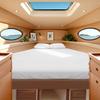 After Berth 4 Pcs Bed Sheet Set for Boat, 100% Egyptian Cotton Best Boat V Berth Bedding Fits Mattresses up to 6 Depth - Soft & Breathable 600 TC Boating Sheet Set (Universal AFT Berth, White Stripe) view 1
