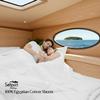 After Berth 4 Pcs Bed Sheet Set for Boat, 100% Egyptian Cotton Best Boat V Berth Bedding Fits Mattresses up to 6 Depth - Soft & Breathable 600 TC Boating Sheet Set (Universal AFT Berth, White Stripe) view 2