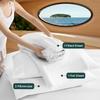 After Berth 4 Pcs Bed Sheet Set for Boat, 100% Egyptian Cotton Best Boat V Berth Bedding Fits Mattresses up to 6 Depth - Soft & Breathable 600 TC Boating Sheet Set (Universal AFT Berth, White Stripe) view 4