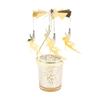 Spinning Candle Holder, Golden Metal Rotating Candlestick Glass Candle Holder Rotary Candle Holder Spinning Candleholder Hot Spinning Rotating Home Table Decorations for Valentine's Day Gift view 1