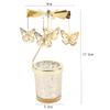 Spinning Candle Holder, Golden Metal Rotating Candlestick Glass Candle Holder Rotary Candle Holder Spinning Candleholder Hot Spinning Rotating Home Table Decorations for Valentine's Day Gift view 4