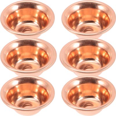 ARTIBETTER Buddhist Offering Water Cup 2.44X2.44X0.98In Decorative Temple Cup for Meditation Worship Home Altar Ritual Supply Bowl