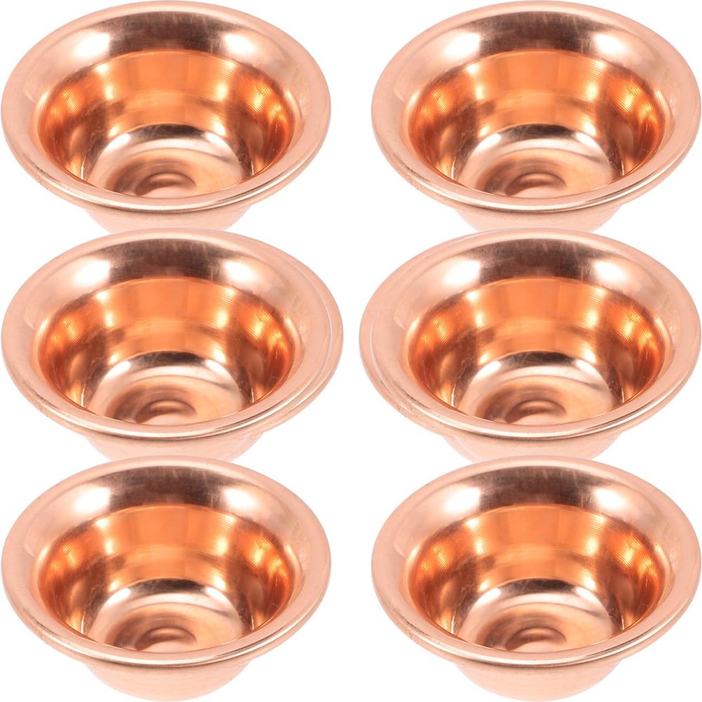 ARTIBETTER Buddhist Offering Water Cup 2.44X2.44X0.98In Decorative Temple Cup for Meditation Worship Home Altar Ritual Supply Bowl